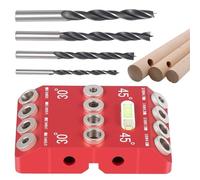 Taladro guía Jig, Multi Angle Jig, 4,13 x 2,76 x 0,98 pulgadas, Portable Woodworking Punch Tool, Handrail Cable Projects for Home Garage Professionals, Straight Hole Alineación, Vertical Drilling Deck