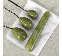 Taladro Helu Jade Yoni Egg Set Pleasure Stick Bola mágica Crystal Masaje Wand-GJ 4PCS