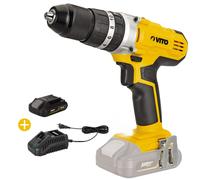 Taladro Inalámbrico 20V + Batería 4AH Litio + Cargador Rápido VITO EGO LI