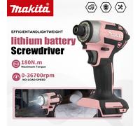 Taladro Inalámbrico Makita 18V DTD173 Negro/Rosa, Herramienta Eléctrica sin Escobillas para Mejoras del Hogar y Bricolaje, 180Nm, Modo Madera/Tornillos/T no battery