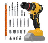 Taladro inalámbrico para batería Dewalt de 20 V, taladros eléctricos de 60 N.M, destornillador sin escobillas con 2 velocidades variables, portabrocas sin llave de 3/8 pulgadas, par de torsión 25+1