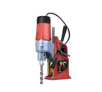 Taladro magnético eléctrico portátil, máquina perforadora de pisos de grado industrial para metal y madera, alineación de precisión, ajuste seguro del cuerpo a la columna, mejora ensamblaje preciso.