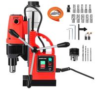 Taladro magnético portátil de 1300 W, 810 RPM, diámetro de perforación de 1.6 pulgadas, doble pista, con 11 brocas, para mejoras industriales y del hogar
