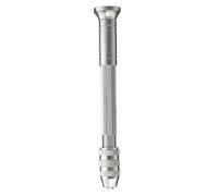 Taladro Manual ajustable con portabrocas sin llave, Mini taladro Manual de aluminio HSS, broca helicoidal de acero, herramientas de molde de resina(Silver set)