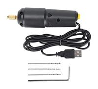 Taladro manual eléctrico USB PolyGen Resin Craft con puntas | Rango de sujeción de 0,7 a 1,2 mm, cable USB de 5 V, 3 puntas de 1,1 mm, ideal para manualidades acrílicas y colgantes.