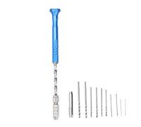Taladro manual para tallar joyas, herramienta de perforación de acero inoxidable azul para carpintería