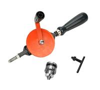 Taladro manual portátil de manivela, taladro manual con de transmisión de doble piñón, mini taladro manual para madera, plástico, PVC y acrílico, mandril ajustable para (1/4 de pulgada)