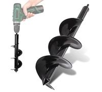 Taladro para jardín Ø 90 mm - Broca Ø punta 8 mm - Longitud de la broca 25 cm - Broca de acero para cavar hoyos rápidamente y plantar flores, árboles, arbustos, estacas, postes