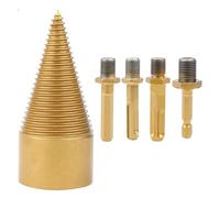 Taladro para leña, bloque de división de madera, broca de servicio pesado, trituradora eléctrica, broca hexagonal, conductor de cono de tornillo robusto
