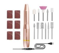taladro para uñas, taladro de uñas eléctrico - Juego de limas de uñas eléctricas - Juego de pulido con brocas para uñas, herramientas de manicura y pedicura para principiantes y profesionales