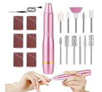 Taladro para uñas, Taladro para uñas - Kit de máquina perforadora de uñas portátil - Juego de pulido con brocas para uñas, herramienta para el cuidado de los pies y las manos para uso en salón domésti