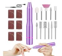 Taladro para uñas, Taladro para uñas | Taladro eléctrico inalámbrico para uñas - Juego de pulido con brocas para uñas, herramienta para el cuidado de los pies y las manos para uso en salón doméstico,