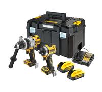 Taladro percutor a batería dewalt 18v brushless - 2 baterías - dck2200h2t-qw