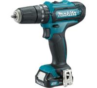Taladro percutor a batería makita 12v - 2 baterias - cargador y maletín pvc. - hp333dsae