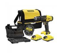 Taladro de impacto inalámbrico Stanley FatMax V20, 2 baterías de 2,0 Ah y 18 V SFMCD711DSA