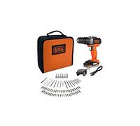 Taladro Percutor Black+Decker 12V + 80 accesorios + batería 1.5Ah + bolsa de transporte BDCHD12S1A