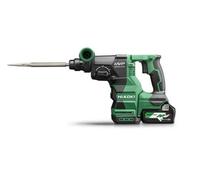 Taladro percutor cincelador a batería HIKOKI 36 V sin escobillas 3,2 J (SDS-plus) con 3 modos de trabajo para taladrar hormigón hasta Ø 28 mm DH3628DAWRZ