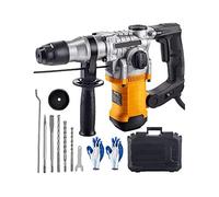Taladro percutor eléctrico 4 en 1, Martillo perforador de 1050 W, 26 mm for madera y hormigón Resistente a la Corrosión