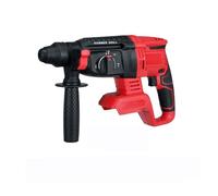 Taladro percutor eléctrico inalámbrico de 4 modos, taladro plano profesional, pala percutora for batería 21 V (con batería) Para bricolaje(Red)