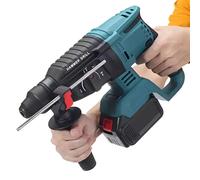 Taladro percutor eléctrico sin escobillas Podofo de 26 mm, taladro de impacto inalámbrico, herramientas eléctricas para batería Makita de 21 V, martillo rotatorio multifuncional With 2 Batteries