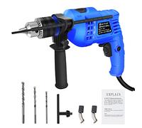 Taladro percutor eléctrico Taladro percutor con cable 850W Juego de brocas Velocidad variable Mango giratorio 360° Ligero Muy resistente