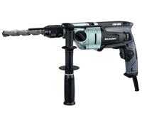 Taladro percutor hikoki 860w con empuñadura auxiliar tope de profundidad maletín apilable.
