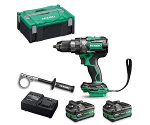 Taladro Percutor Hikoki DV18DCWPZ 18V - 140 Nm Brushless - 2 Baterías 5Ah, Cargador y Maletín