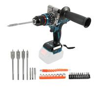 Taladro percutor inalámbrico, taladro de impacto sin escobillas para batería Makita de 18 V, taladro de martillo eléctrico con cable de 80 Nm, velocidad variable, portabrocas de 13 mm, 21000 IPM