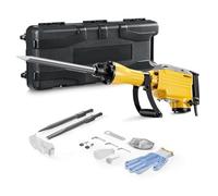 Taladro Percutor, Martillo de demolición de 2200 W, 1350 BPM, martillo rompedor de hormigón, martillo eléctrico con 2/4 cinceles, amarillo(2pcs Yellow)