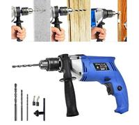 Taladro percutor profesional de 850 W, 2 en 1, 3000 RPM, velocidad variable, mango giratorio de 360°, taladro eléctrico con accesorios