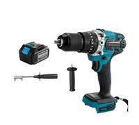Taladro Percutor Taladro Eléctrico Sin Escobillas De 13 Mm, 3 En 1, Martillo Perforador, Destornillador Inalámbrico, Herramienta Eléctrica De Torsión 20+3 For Batería De 18 V(One Battery)