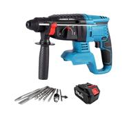 Taladro Percutor Taladro Percutor Rotativo Sin Escobillas, Martillo Eléctrico Inalámbrico, Herramientas Eléctricas De Impacto Multifuncionales De 18 V For Batería(With 1x Battery)