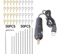 Taladro perforado USB negro tipo 360 para hacer joyas a mano para hacer joyas