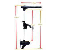 Talamex Motor fueraborda eléctrico X180 (1,2 kW, Control de timón, Longitud del eje: 76,2 cm)