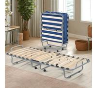 Talamo Italia Letto pieghevole Betta, Brandina singola ortopedico e pieghevole, 100% Made in Italy, Branda con Cover in Ecopelle, con materasso Cm 80x190 Incluso, Bianco