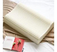 Talatex Almohada ergonómica de látex para aliviar el dolor de cuello y hombros, diseño Dunlop natural ajustable, soporte firme medio, funda transpirable y lavable, regalo perfecto para dormir