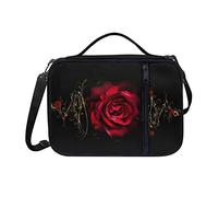 Talayituse Funda para Biblia para mujeres y hombres, funda portátil de gran capacidad para llevar la Biblia con asa/correa para el hombro, Rojo rosa, Talla única