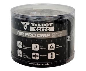Talbot Torro Grip Air Pro, Overgrip in PU, per Racchette da Badminton, Squash e Ping Pong, 90 x 2,5 cm, Spessore 2,0 mm, Scatola Grande con 24 Bande