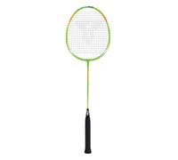 Talbot Torro Raqueta de Bádminton Fighter, para Principiantes, Eje Robusto de Acero Endurecido, Cabeza Liviana en Aluminio, Verde/Naranja, 429807