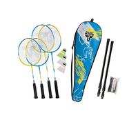 Talbot Torro Set de Badminton Family, Juego Completo con 2 Raquetas Junior de 53 cm, 2 Raquetas Estándar, 3 Volantes, Red Ajustable en Altura, en una Valiosa Bolsa