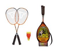Talbot Torro Speedbadminton Lightweight Set | 2 Raquetas Aluminio 58,5 cm | 3 Birdies Wind-Resistant (2 Racer + 1 Starter) | Bolsa 3/4 con Malla