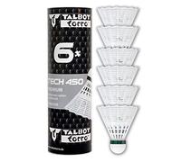 Talbot Torro Tech 450 | Pack 6 Volantes Nylon Premium | Base Corcho & Plumaje Durable | Ideal para Entrenamiento y Competición Recreativa