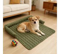 TALCON Cama calmante para perro, protector de sofá para mascotas, tapete lavable para perros y gatos con parte inferior antideslizante, plegable, suave, cojín para dormir, cama para cachorros y