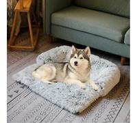 TALCON Cama grande para perro, protector de sofá para mascotas, tapete calmante y esponjoso para cachorros y gatos con base antideslizante, cojín cálido y mediano para dormir para perros, lavable