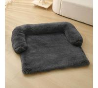 TALCON Sofá cama para perro, protector de sofá calmante para perros y gatos con parte inferior antideslizante, felpa suave, lavable, funda de sofá grande y mediana para cachorros, reduce la ansiedad