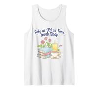 Tale As Old As Time Floral Bookshop Romántico Camiseta sin Mangas