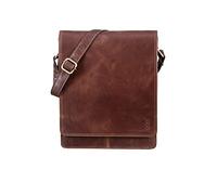 TALED Bolso bandolera para hombres y mujeres | Bolsa de ordenador portátil de cuero auténtico 13" | Bolsa mensajero con correa para el hombro | Bolsa de trabajo | Bolso de mano | Vintage Cognac