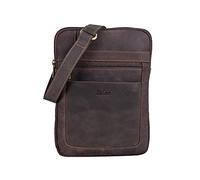 TALED Borsa a Tracolla in Pelle | Borsello Uomo e Donna | Borsa Messenger con Tracolla | Borsa da Lavoro | Borsa da Trasporto | Borsa a Mano | Borsa in Vera Pelle | Marrón Oscuro Natural