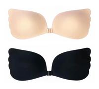 TaleMoon Sujetador Invisible, 2 Pares Pezoneras Adhesivas Invisibles, Sujetador Silicona Adhesivo, Sosten Invisible Adhesivo Push Up, Pegatinas Sujetador Pecho Reutilizable para Mujer Vestido Boda(C)