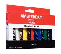 Royal Talens Amsterdam – Set de pintura acrílica Amsterdam Standard Series 6 x 20 ml para novatos